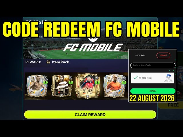 NEW FC MOBILE 25 CODES🎁 FOR 22 AUGUST 2026 || How To Redeem Code || FC MOBILE 24 REDEEM CODES