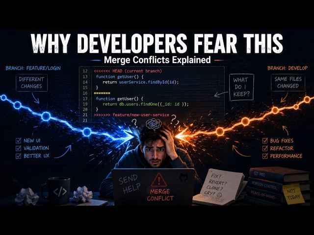 Why Every Developer Fears Merge Conflicts (Git Explained)