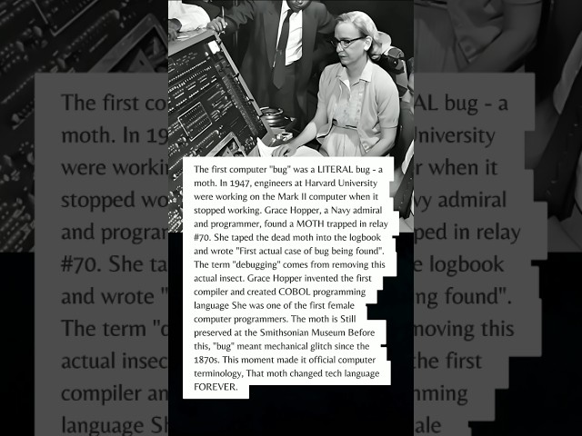 The First Computer Bug Was a Real MOTH