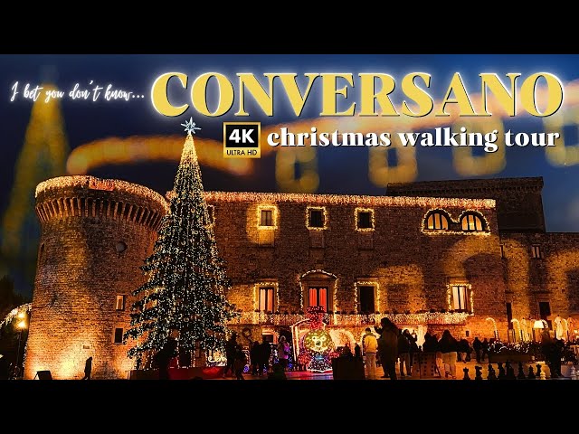 CONVERSANO Christmas Market 4K walking tour 🎄 Hiddem Gem of Puglia Italy 🇮🇹 It will surprise you!