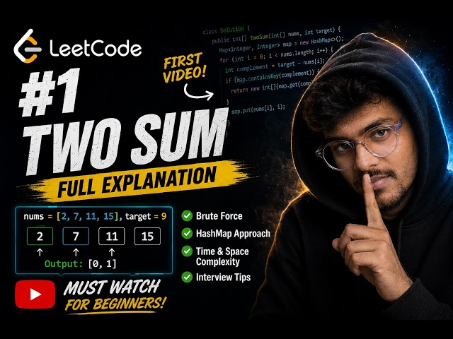 LeetCode first problem Twosum using Java friendly explanation