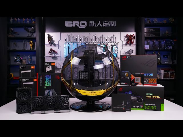 「BRO」4K Water Cooled PC Build InWin winbot gold with ROG RTX5090 LC .迎广Winbo金球 #pcbuild #pcgaming