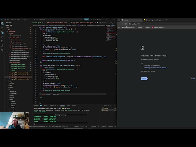 ThreeJS and Angular Space And Time Application - Video 533: Finished unit tests