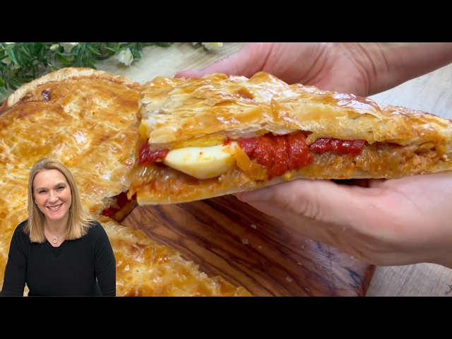 👩‍🍳Tuna Empanada🐟 with Peppers🌶️, Onion🧅 and Egg🥚 Easy and Quick, delicious puff pastry recipe🥰