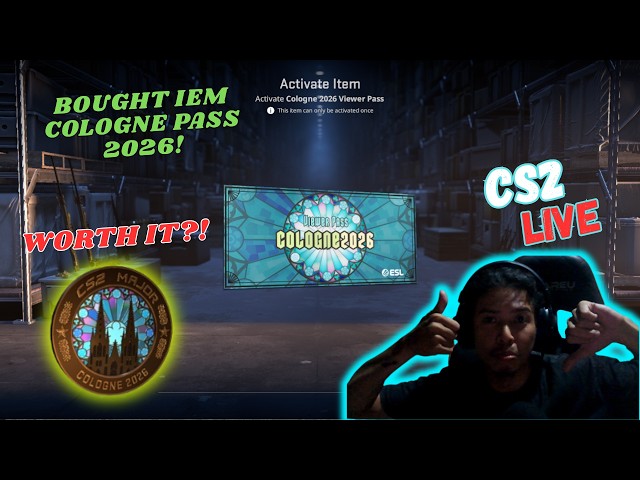CS2 Live #101 | BOUGHT IEM COLOGNE PASS 2026! WORTH IT?!  | Premier with viewers