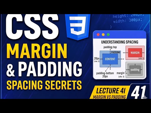 Master CSS Spacing: Margin, Padding & Shorthand | Lecture 41