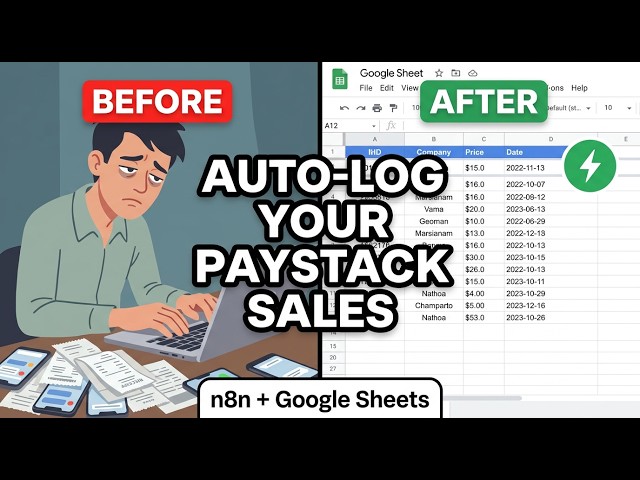 n8n Tutorial: Automatically Log Every Paystack Payment to Google Sheets