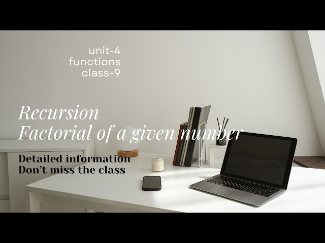 Recursion Definition and program to print factorial of a given number in telugu 