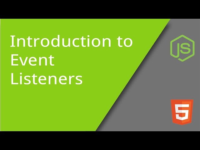 Introduction to JavaScript Event Listeners