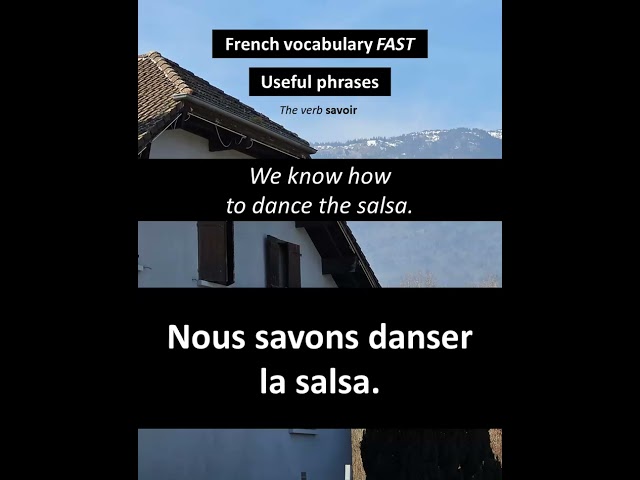 We know how to salsa dance / nous... #frenchforbeginner #frenchpronunciation