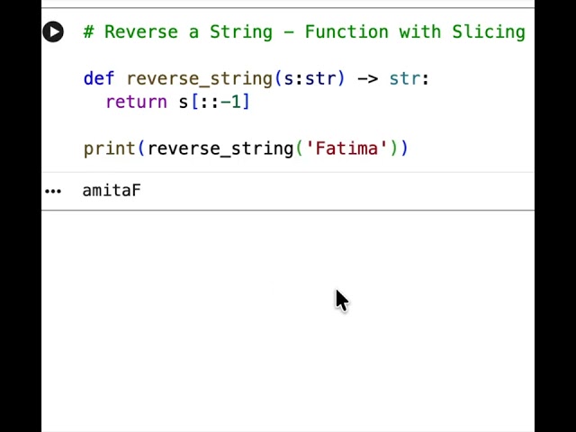 Python Program to Reverse a String - Function with Slicing