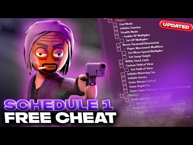 Schedule 1 - Free Mod Menu | The Best Mod For This Game | Various Functions