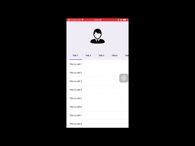 iOS Sticky Header with a Tabbed Layout
