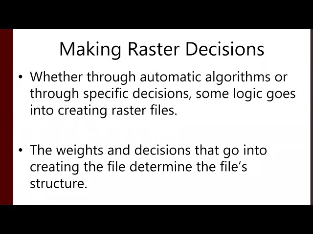 Introduction to GIS Lecture - Making a Raster