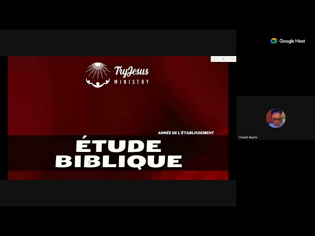 Etude Biblique - 12 mars 2026 - tryjesusministry