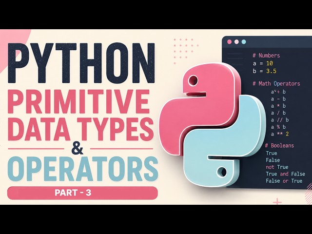 Python Tutorial for Beginners Part 3 | Primitive Data Types & Operators | Mia Explains