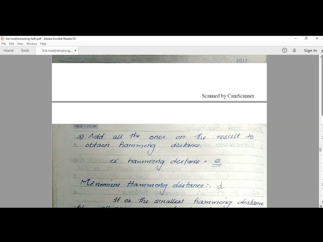 Error correction methods-Hamming codes