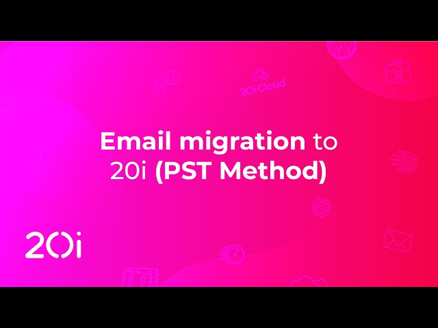 20i: Email Migration using a PST file in Microsoft Outlook