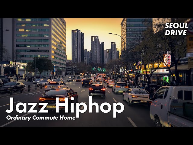 Midnight in Seoul 🌃 Relaxing Night Drive through Gangnam (Lo-fi Jazz)