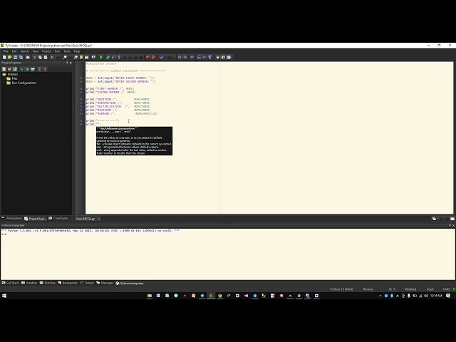 PYTHON CASHARKA 15AAD SIMPLE CALCULATOR