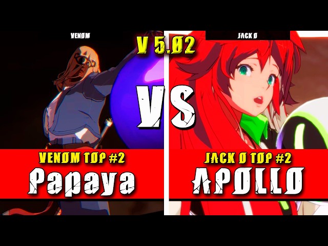 GGST | Papaya (Venom) VS APOLLO (Jack O) | Guilty Gear Strive High level gameplay