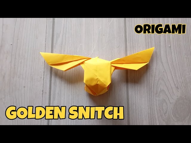 HOW TO MAKE A ORIGAMI GOLDEN SNITCH|AMAZING HARRY POTTER GOLDEN SNITCH TUTORIAL|STEP-BY-STEP FOLDING