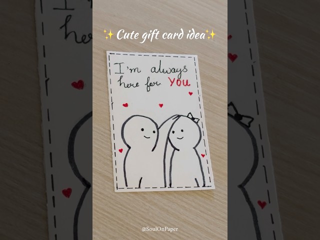 Handmade card for your loved ones | easy gift card ideas #diy #craft #handmade #giftideas #couple