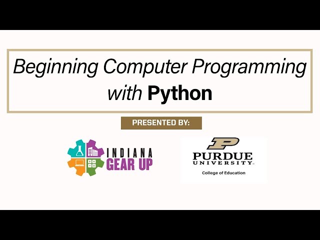 Beginning Computer Programming with Python: Lesson 3