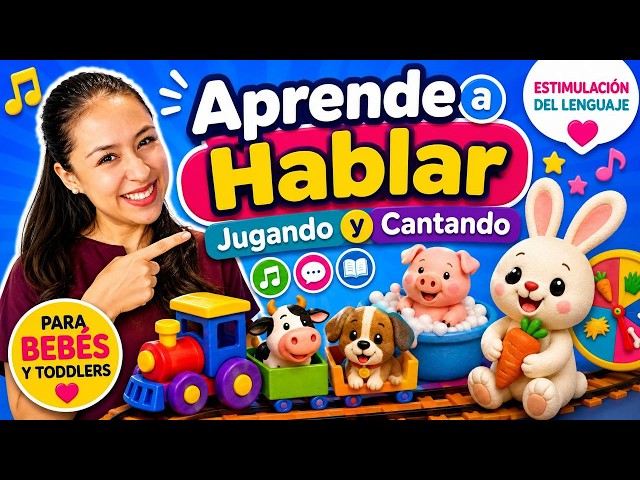 Learn to Speak with Games | Farm Animals, First Words | Learn Spanish for Toddlers