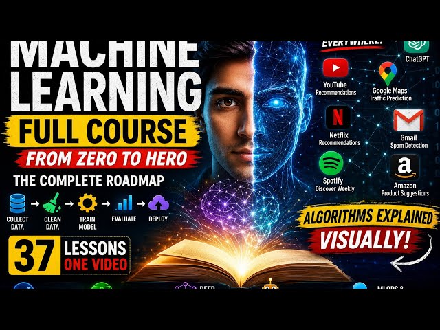 Machine Learning Full Course 2026 | Learn ML From Scratch to Advanced in One Video 