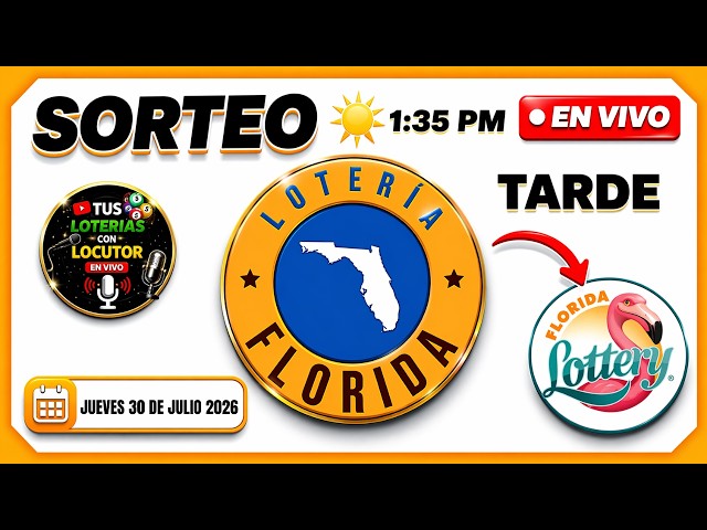 Florida Lottery Afternoon Draw 1:35 PM LIVE Thursday, July 30, 2026
