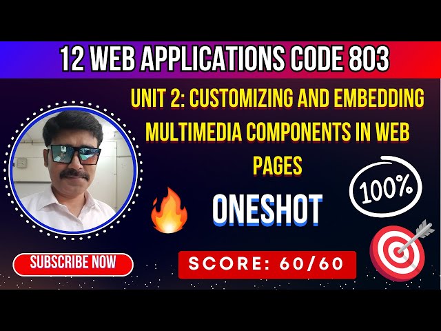 XII Web Applications 803 Ch 2 Customizing and Embedding Multimedia Components in Web Pages One-shot