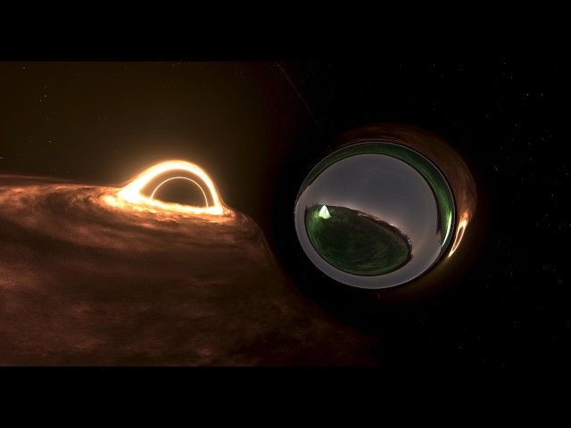 Morris Thorne Wormhole Simulation in 360° | Interstellar Black Hole to Earth