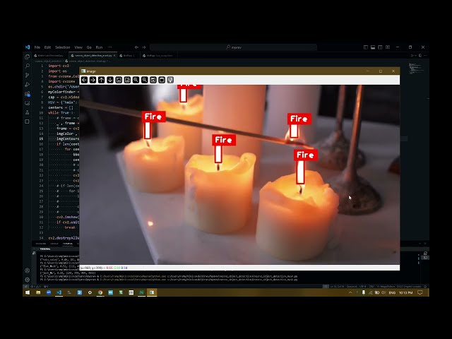 🔥  Fire Detection System with CVzone and OpenCV
