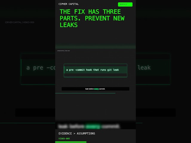 3 checks that catch a leaked secret #Shorts #devsecops #cybersecurity