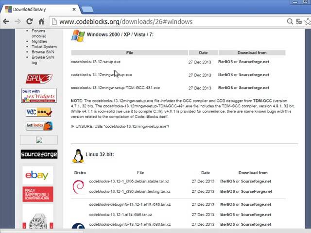 Lezione 0 Installazione Code Blocks