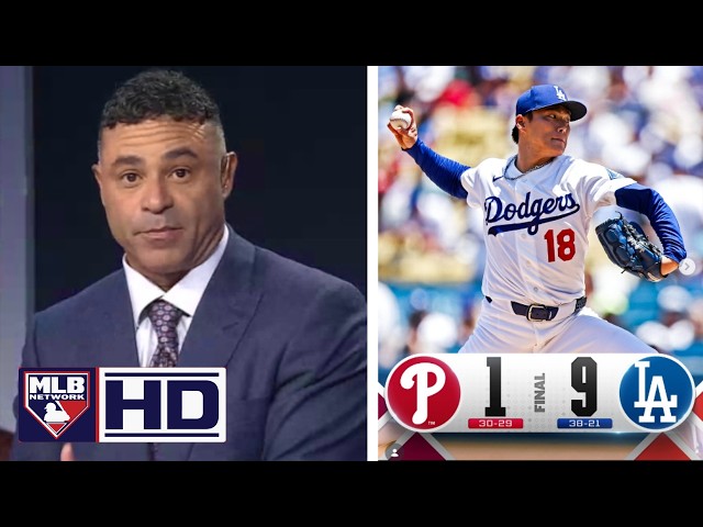 MLB Network | Hairston JR. STUNNED Yamamoto alien show (5.1 IP, 10 K), Dodgers destroys Phillies 9-1