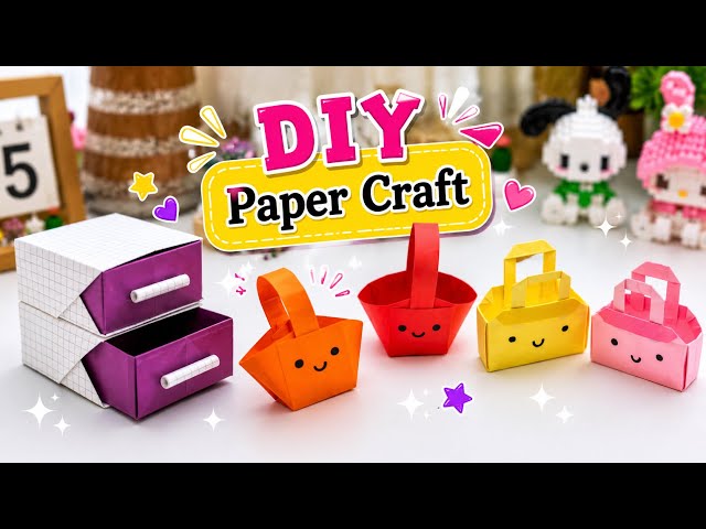 8 Easy Mini Paper craft Ideas / very Easy paper craft / miniature craft / Origami Craft