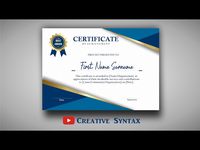 Professional Certificate and Badge Design in CorelDRAW, Step by Step, US Print Ready