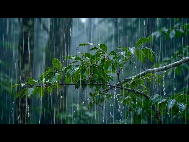 Try Listening to Relaxing Rain Sounds on Forest Leaves at Night to Sleep Instantly & Heal Your Mind