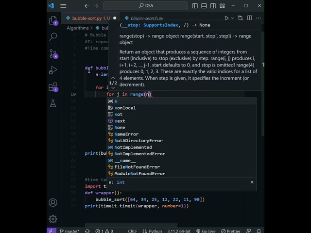 Bubble Sort with Python