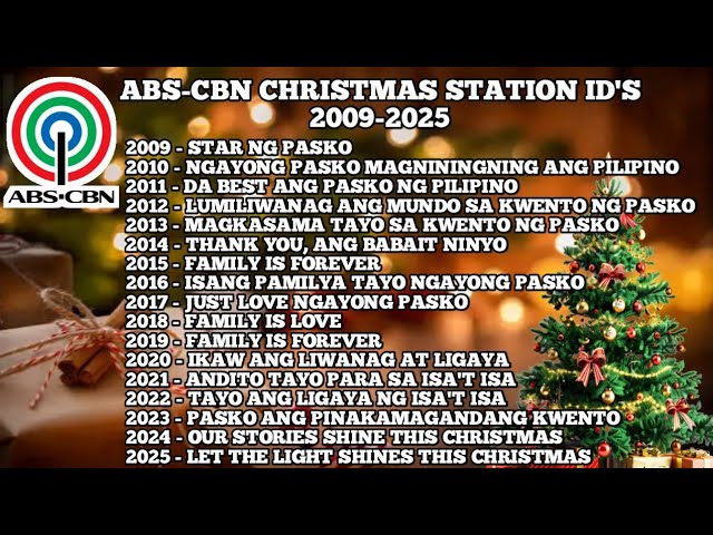 ABS-CBN CHRISTMAS STATION ID'S PLAYLIST FROM 2009 TO 2025