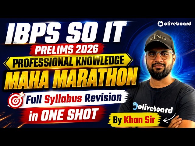 IBPS SO IT Prelims Professional Knowledge Marathon | Full Syllabus Revision in One Shot | Oliveboard