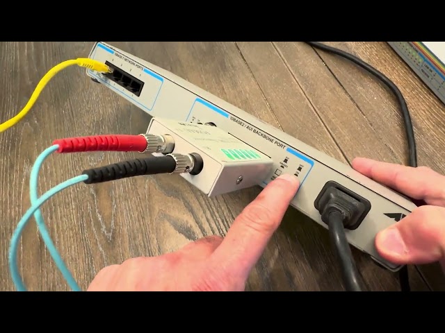 E14: Example of all 10 Mbps fiber optic Ethernet standards (10Base-FL, 10Base-FB, FOIRL)