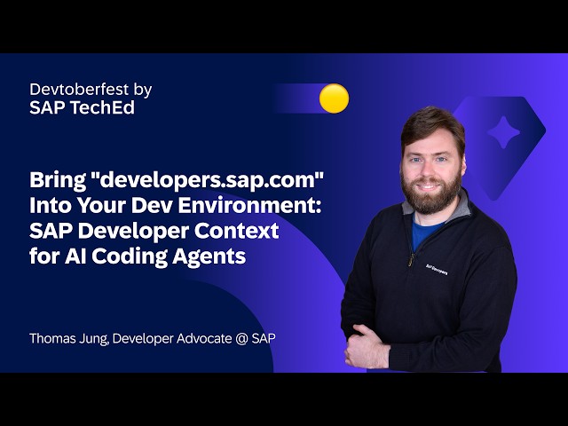 Bring "developers.sap.com" Into Your Dev Environment: SAP Developer Context for AI Coding Agents