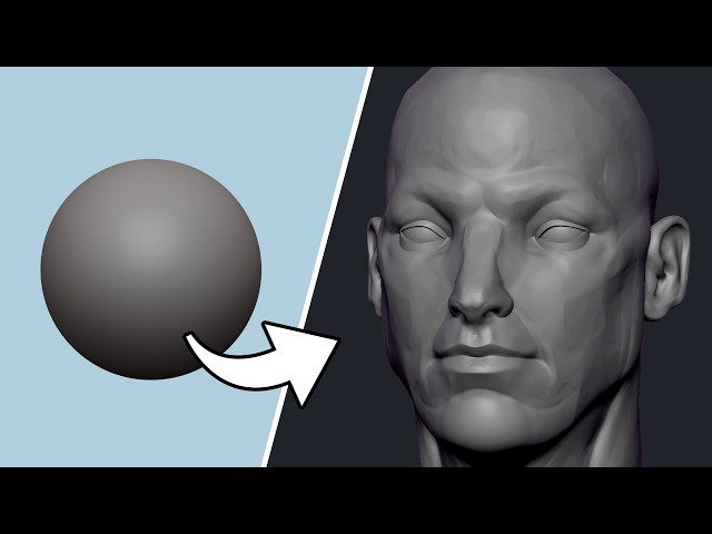 ZBrush Head Sculpting Tutorial: Sphere to Realistic Face