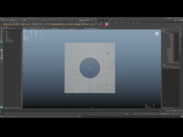 Autodesk Maya - How to make a hole on a plane
