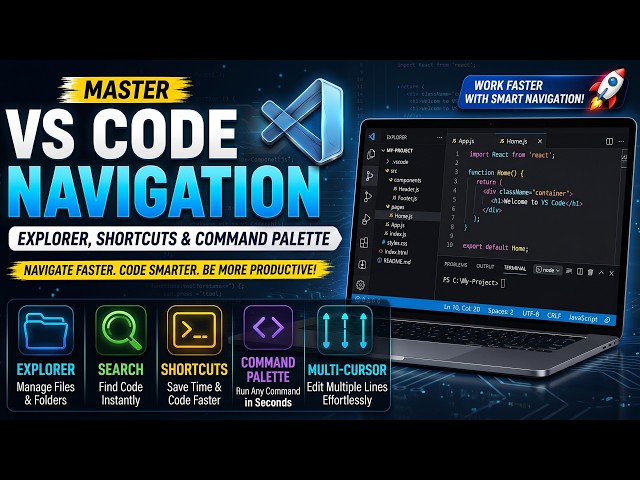 Mastering VS Code Navigation: Explorer, Search & Command Palette