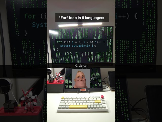 "For" loop in 5 programming languages