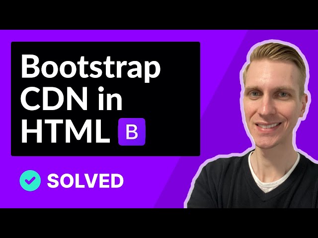How to use Bootstrap CDN in HTML